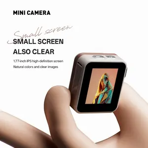 2.3-Inch Small Screen Plastic HD Recorder Video Camcorder, Mini Thumb Camera with Autofocus, Image Stabilization, Type-C Interface, Memory Card Sold Separately, Ideal for Vlogging, Travel Recording