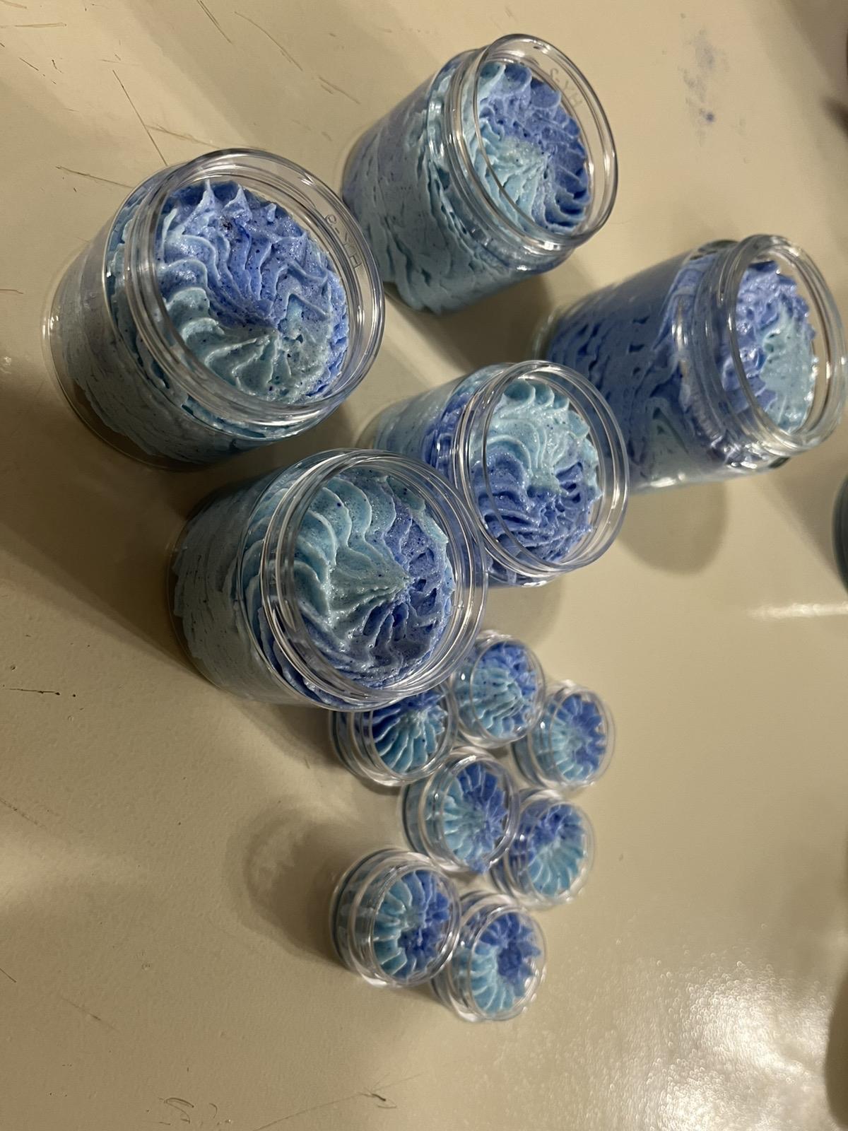 Blueberry Lemonade Whipped Body Butter with Mango Butter and Exfoliating Sugar for All Over Scrub - Body Care and Comfort