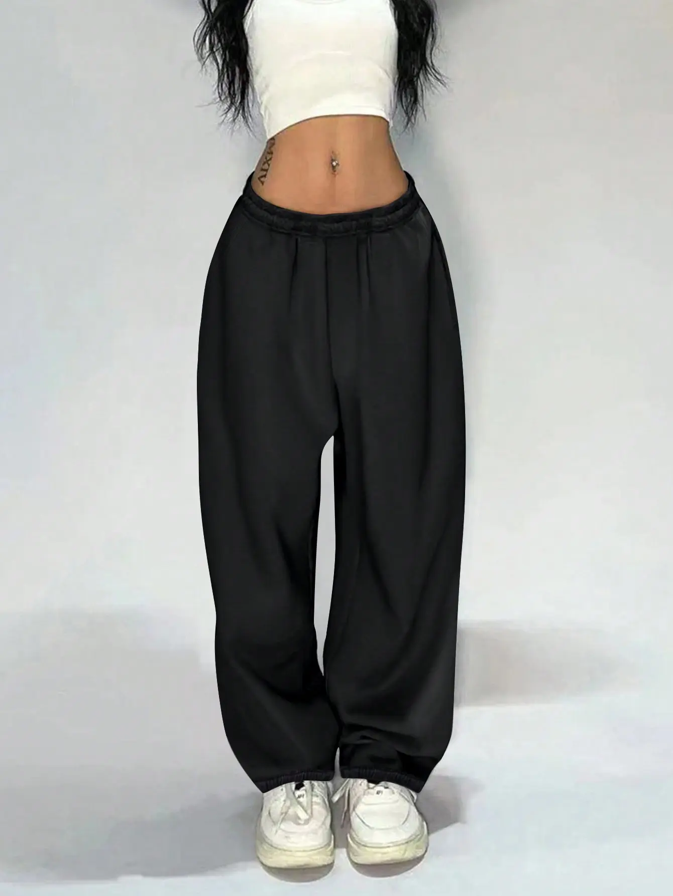 Women's Casual Solid Color Loose Sweatpants Women's Casual Solid Color Loose Sweatpants