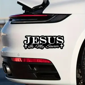 Jesus Is My Savior - Funny Vinyl Decal Sticker for Cars Trucks Vans Laptops - Self Adhesive Disposable Matte Finish - Add Humor to Your Ride
