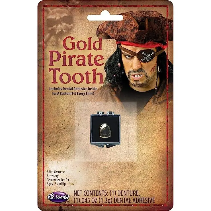 Gold Pirate Tooth - Adult Accessory