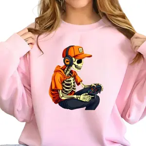 Halloween Skeleton ,Halloween unisex sweater hot, Skeleton Gaming unisex sweater, Trendy Outfits, Gildan Unisex, Premium Quality Cotton