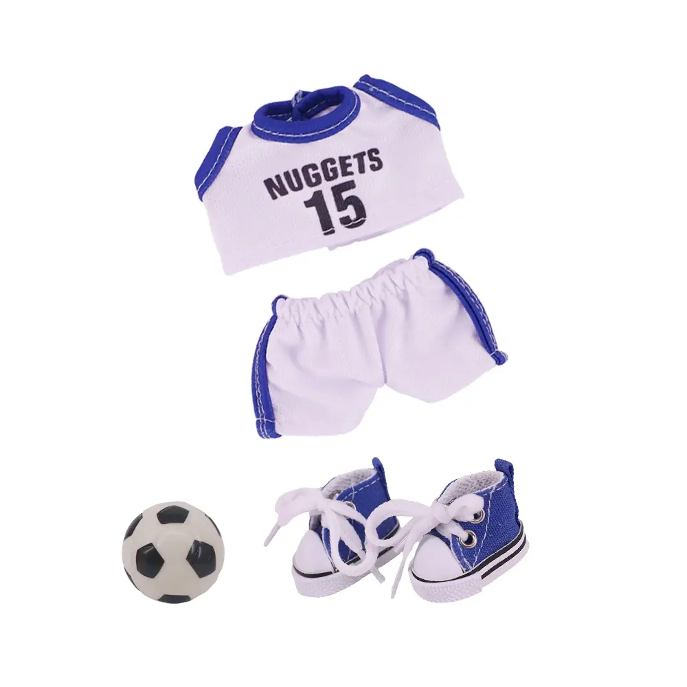 Sports Ball Set for 17cm Dolls, Includes Sports Clothes, Canvas Sneakers, Ball, Perfect Christmas Gift, Beautiful Clothing, Stylish Doll Clothes, Doll Accessories