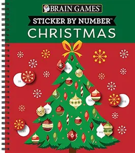Brain Games - Sticker by Number: Christmas (28 Images to Sticker - Christmas Tree Cover) (Volume 2)