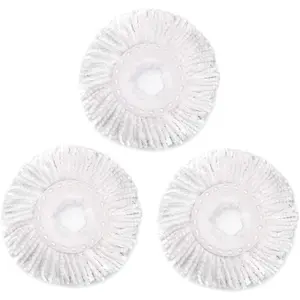 BONISON 3 Pack Spin Mop Replacement Heads for All 360° Spin Mop Systems – High Quality Microfiber Material, Suitable for Wet & Dry Use