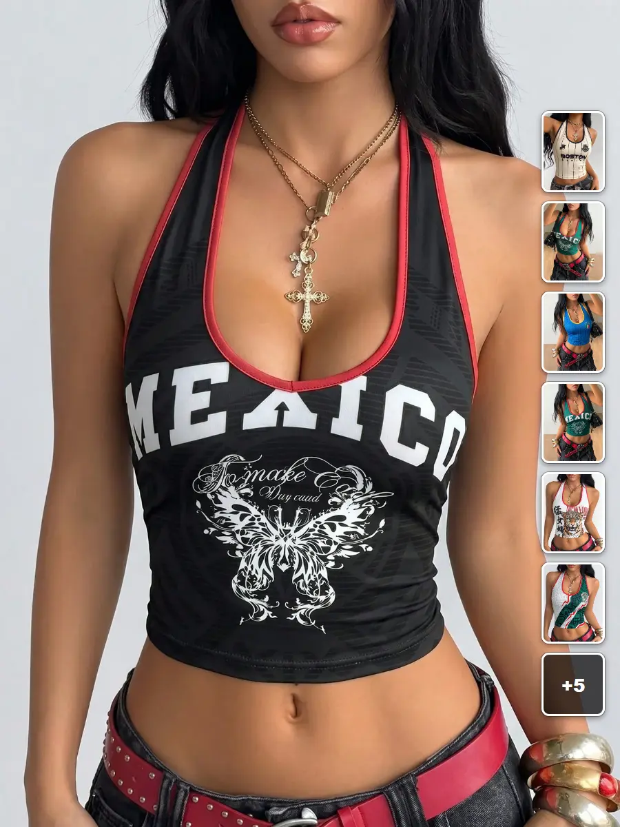 PSX Crop Top Knit Open Shoulder Mexican Style Summer Vacation Beach Outfit