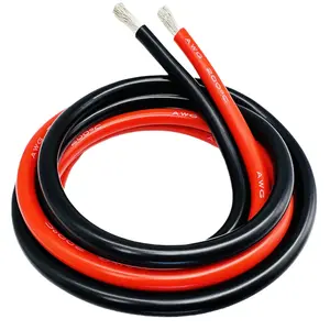 6 Gauge Wire, Extra Flexible  Insulated 6 AWG Stranded Tinned Copper Wire 10ft?Red and Black Each 5ft Separated? High Temperature 6AWG  Wire 200? 600V - Inverter, , Auto