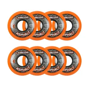 Labeda Roller Hockey Wheels - Asphalt Gripper 59mm 85A Orange (8-Pack)
