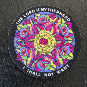 Scripture Patch - "The Lord is My Shepherd, I Shall Not Want" - Waterproof Durable Upcycled Plastic Bottle Patch