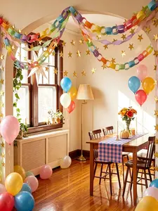 Home Festival Party Supplies Ceiling Decorations for Living Room Room Decor Anniversary Gifts Birthday Party Supplies Graduation Commemorative Items Ribbons