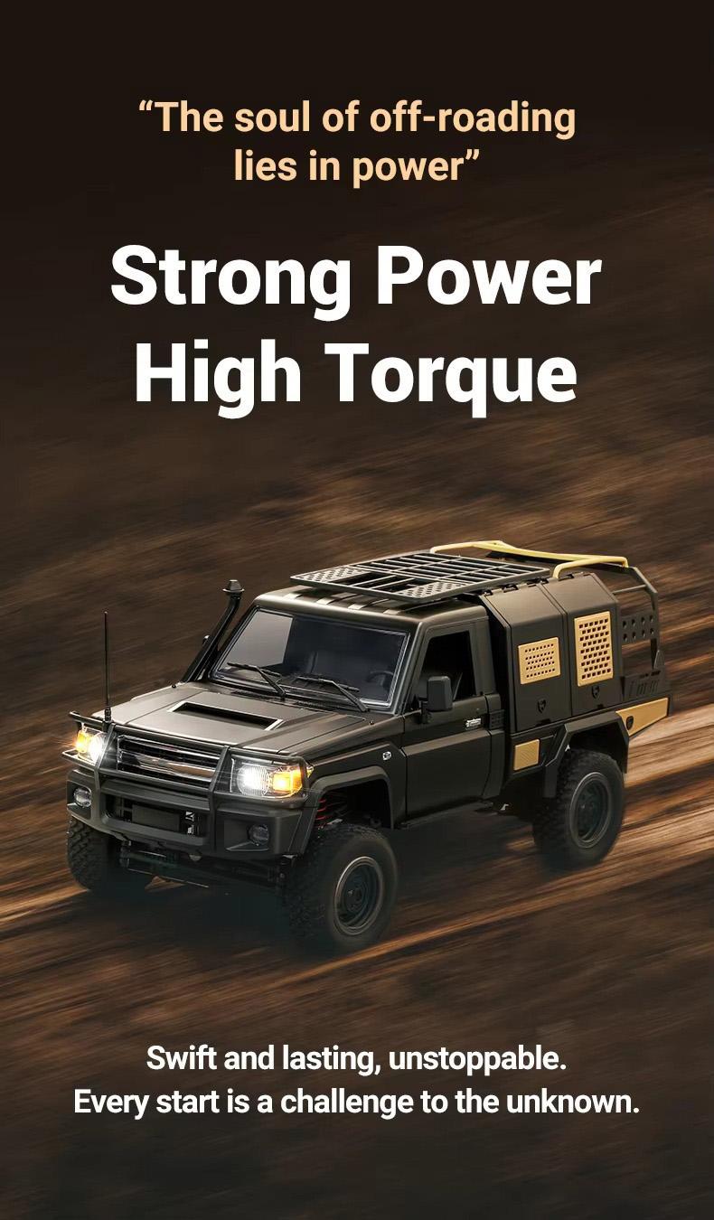 1/12 Scale 4WD RC Crawler, RTR Off-Road Remote Control Car with 2 1200mAh Batteries, Hobby Grade Toy Vehicle, Outdoor Toys for Boys and Girls