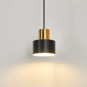 Mini Pendant Light with Metal Shade, Semi-Flush Ceiling Fixture, Indoor Decorative Light, Suitable for Kitchen, Dining Room, Hallway, Bedroom, E26/e27 Bulb Compatible