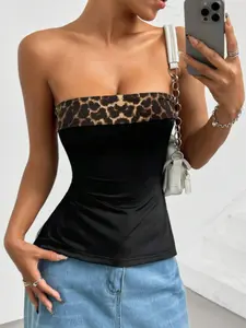 New Elegant Sexy High-Quality Fitted Women's Halter Top Shoulderless Vest, Stylish Backless Design, Perfect for Parties and Events