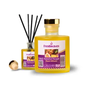 Freshwaves Passionfruit Pineapple Reed Diffuser 150ml – Best Reed Diffusers with Sticks for Home
