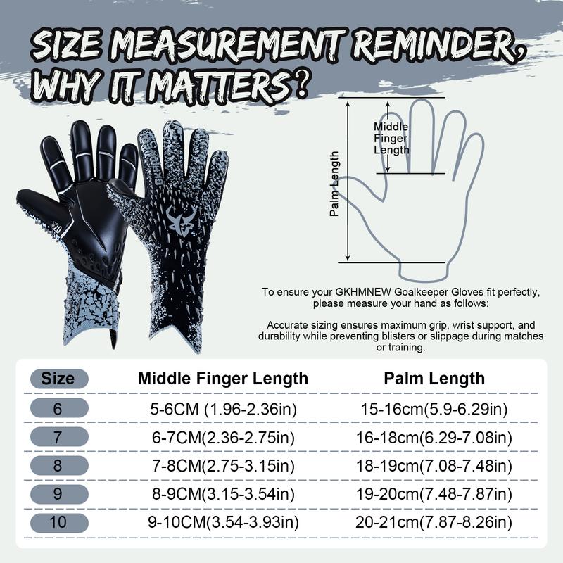 Soccer Goalkeeper Gloves for Kids Boys Children Youth&Adult Football Goalie Gloves with Strong Grips