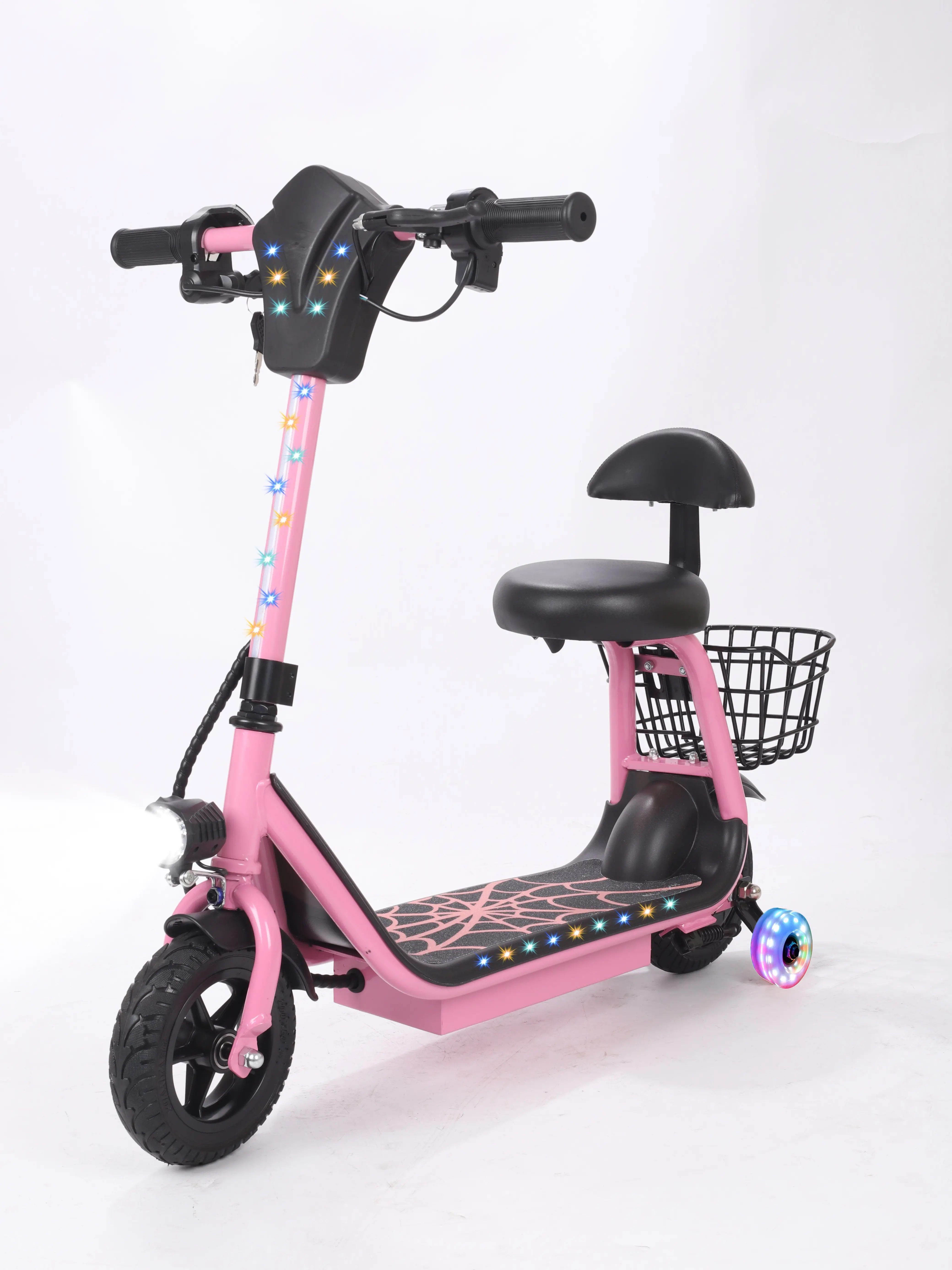 2-in-1 Kids Electric Scooter with Removable Seat & Basket, 250W Motor, 12mph Max Speed, 10Miles Range, Headlight & Brake Taillight, Smart App Parental Control, Ideal Gift for Kids Ages 4-10 (Sports & Outdoor Scooters Equipment)