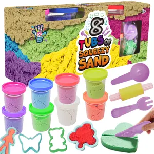 Family Bonding Space Sand Kit for Kids - Soft, Safe Sand with Molds for Building Space - themed Creations Together. Perfect for 5+ Year - Olds and Parents to Enjoy Joint Fun