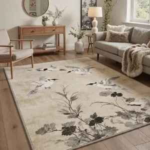 【Deals For You Days】BEIMO Home Carpet – Machine Washable, Soft, Pet Friendly, Non-Slip Area Rug, Perfect Floor Rug for Living Room, Bedroom, Kitchen, Hallway ,ARE2043-LEAF