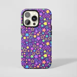 Rainbow-colored Stars Phone Case,Cute Colorful Star Y2K Gift,For iPhone 17 16 15 14 13 12 11 Pro Max,Samsung S30 S25 S24 S23 S22 S21 S20 FE