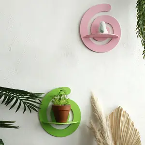 Wooden Wall Hanging Shelf, 1 Count Wall Mounted Storage Rack, Wall Hanging Candle Holder, Home Decor for Living Room, Bedroom, Office, Ornaments