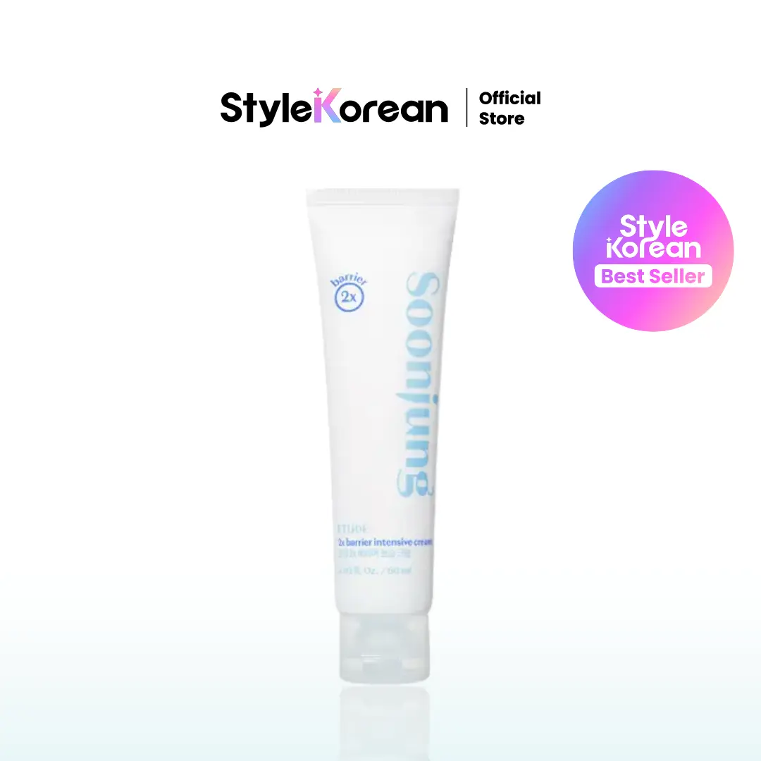 [ETUDE] SoonJung 2x Barrier Intensive Cream 60ml, Hypoallergenic Shea Butter Hydrating Facial Cream for Sensitive Skin, Water-oil Balance & Panthenol for Damaged Skin, K-beauty