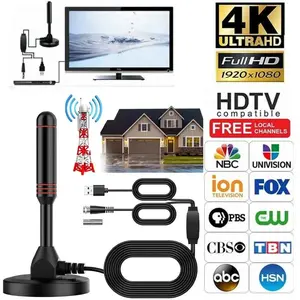 2026 Upgraded Indoor TV Antenna – Smart TV Digital Antenna for Local Channels – Long-Range Indoor HD TV Antenna Supporting 4K & 1080P
