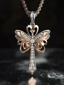Elegant Butterfly Pendant Necklace for Women, Fashionable Luxury Jewelry Gift, Perfect for Weddings, Engagements, Parties