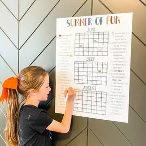 Summer Countdown Poster 2025 - Summer Print, Summer Checklist, Ideal for Summer Planning