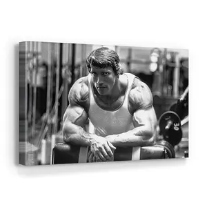 Schwarzenegger Bodybuilding Inspiration Poster – A Canvas Wall Art Print Celebrating the Legend's Fitness Legacy, Perfect for Motivating in Home Gyms, Studies, or Strength-Focused Room Decor.