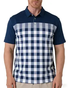 Men's Plaid & Checkered Performance Polo Shirt Collection – 7 Styles Quick Dry Golf Tops