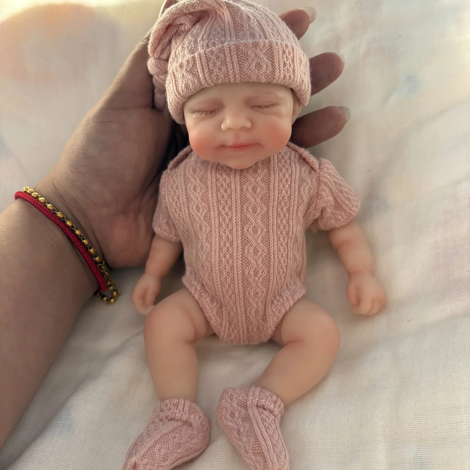 Mayfair Baby Doll 8inch (Weight: 0.7lb) Realistic Weighted Reborn Baby Doll Open Mouth But No Drink Wet System Newborn Baby Doll