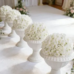 2 Piece Artificial Flower Wedding Bouquet, Half Sphere Decor, Table Centerpiece, Pathway Candle Holder Decoration, Universal Setting