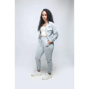 Full Zip Crop Jogger Set