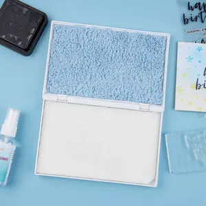 Double-Sided Stamp Scrubber for Clear/Rubber/Cling/Foam Stamps；18.5x12.5cm Large Stamp Cleaning Pad with Bristle Pad & Microfiber Pad for Artworks, Crafts, Supplies；Stamp Cleaning Supplies