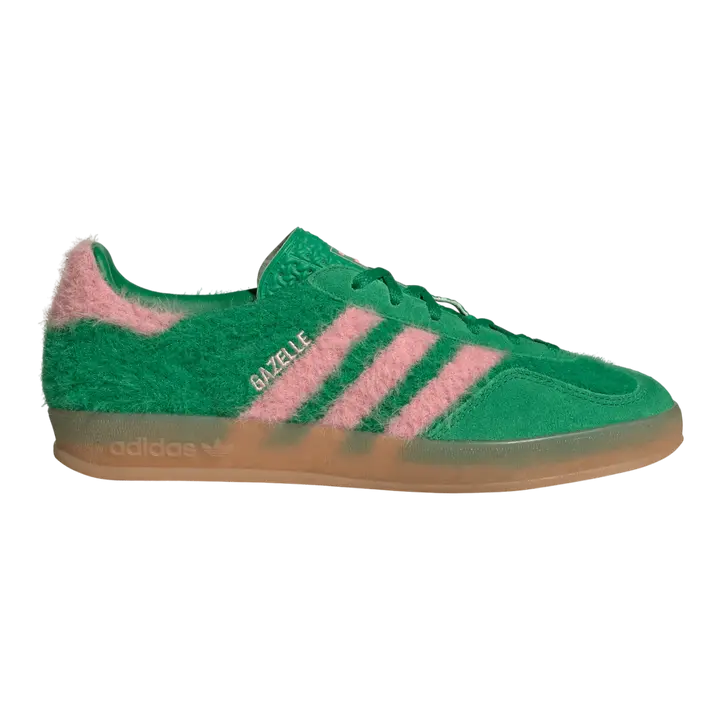 adidas Gazelle Indoor Green Glow Pink Furry Pack JP8342 Women's Sneaker