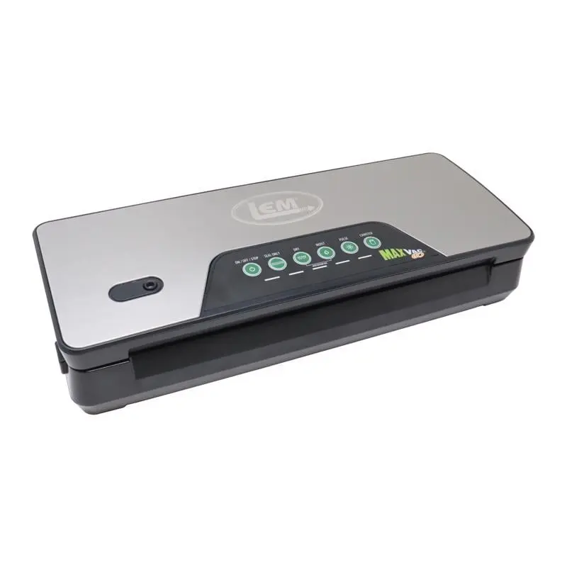 LEM Products 6080814 MaxVacGo Black & Silver Steel Vacuum Sealer - 4.2 lbs Lightweight, Rechargeable, Compact, USB-C Port, Bag Cutter, Built-In Batteries, Extends Shelf Life, Camper RV Accessories, Household Kitchen Tool, Plastic/Steel, Vacuum Sealers, Ta