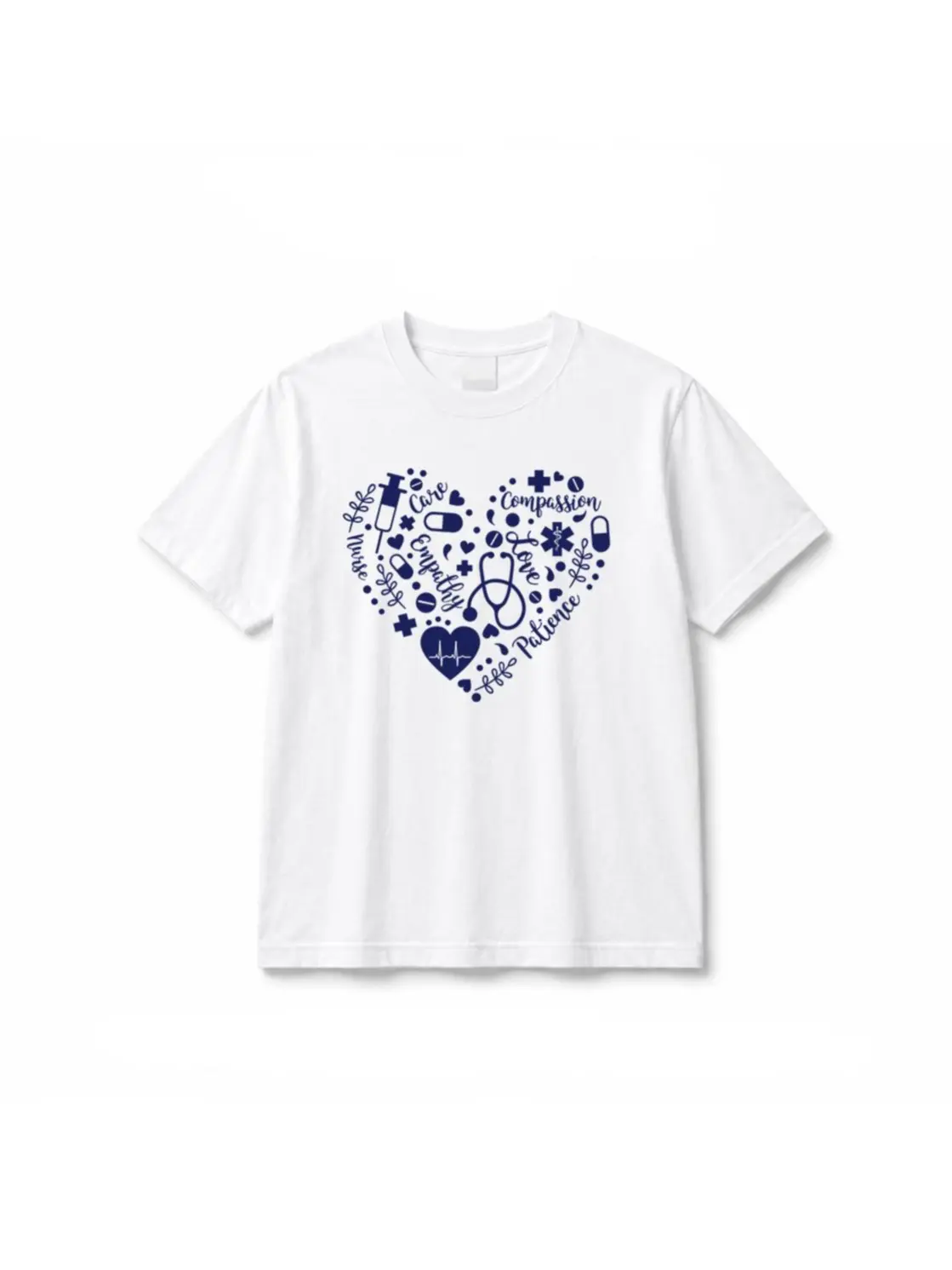 Women's Cotton Breathable Casual Short-Sleeve Top - For Registered Nurses (RN), CNAs, Nursing School, Nurse Week Celebrations