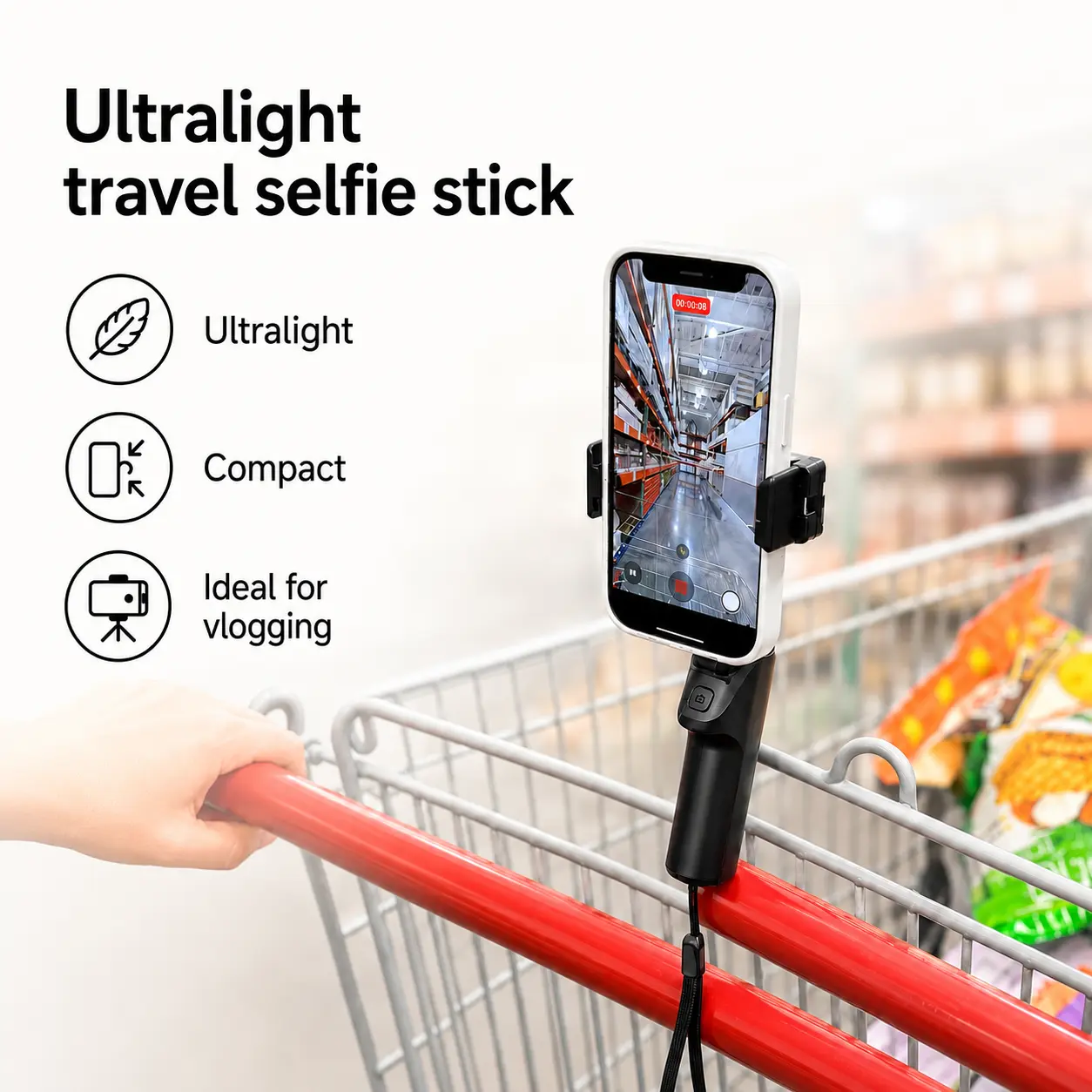 Lamicall 6-in-1 Magnetic Selfie Stick with Tripod - 360° Rotating Hands-Free Holder for iPhone, Smartphone, Cellphone, Bluetooth Remote, Content Creator Accessory, Manufacturer Warranty, Holiday Gift #TikTokShopBlackFriday #TikTokShopCyberMonday