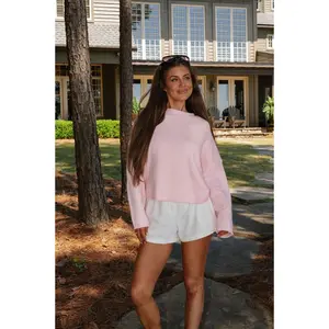 Oversized Piper Pullover-Baby Pink
