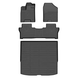 Depituu For Honda Passport 2019-2025 Floor Mats & Cargo Liner Set,All Weather Protection TPE Heavy Duty Non-Slip Automotive Floor Liners Fits Full Set Accessories,Black,car stuff,car essentials,car mats accessories,car floor mat,Easy to Clean,Non-Slip TPE