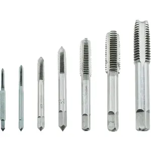 Set of 7 Bearing Steel Metric Thread Tap M3 M4 M5 M6 M8 M10 M12 Plug Tap Set  Tool for   Threads or Repairing Damaged Thread