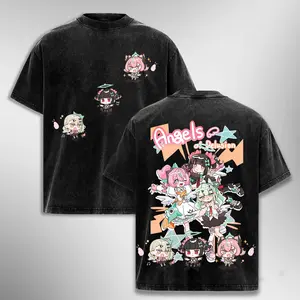 Sunna Aria Nangong Yu Angels of Delusion Graphic T-shirt Zenless Zone Zero ZZZ Game Crewneck Sweatshirt Hoodie Streetwear 100% Cotton Oversized Gacha Game Fan Gift Aesthetic Print Unisex Top