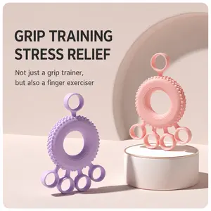 2in1 hand therapy forearm workout ringFinger Flexion & Extension Training Device,, Grip Strength Trainer for Finger Flexibility, Wrist, Forearm & Hand Strength Exercise, Home Workout Rehabilitation Equipment