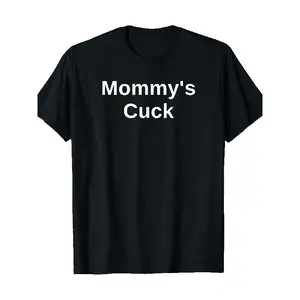 graphic t shirts Funny Men'S "Mommy'S Cuck" Graphic T-Shirt - Text on Retro Vintage Tee, Round Neck Casual Shirt for Casual Attire, All-Season & Humorous Statement Apparel for Adults Oversized Crewneck