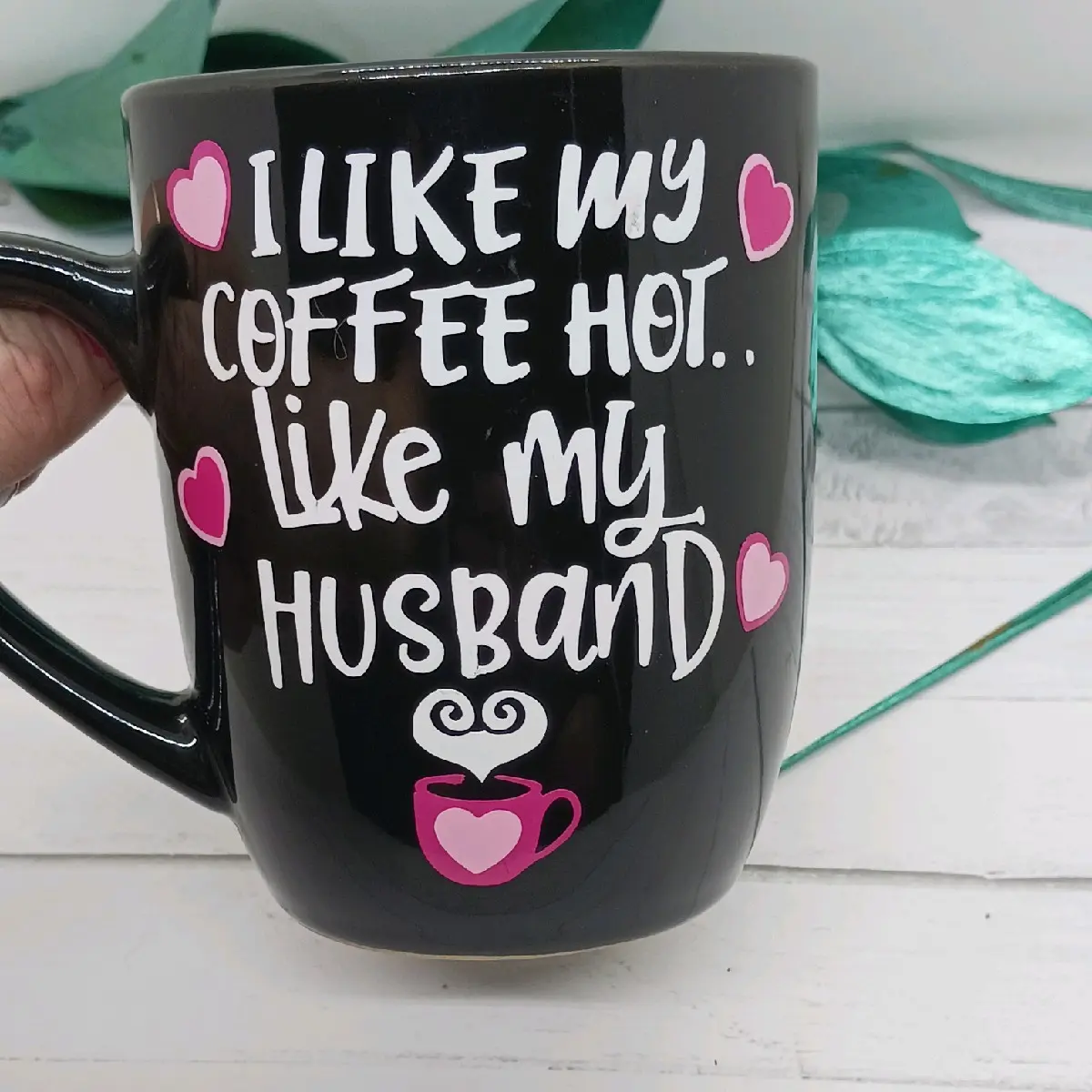 Ds Kustom Kreations- Funny Custom Mugs - Can be personalized - Hot Like My Husband Customized Cup Ceramic Drinkware