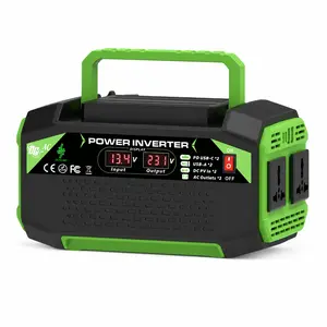 Car Power Inverter 12V to 110V AC,  US Standard Outlets,  USB Ports,  Type-C Port, LED Display, Compact Plug-In Adapter for Vehicles, Road Trips & Camping – Fast Charging for Laptops, Phones & Small Electronics