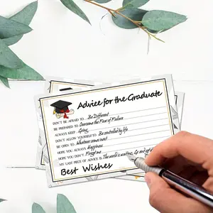 Graduation Wish Cards Set, 32pcs Diploma & Cap Designs, Inspirational Messages From Friends & Family, Perfect for Celebrations