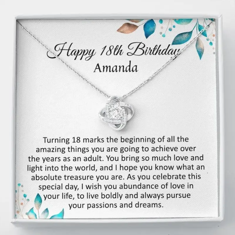 18th Birthday Necklace Daughter Necklace 18th Birthday Necklaces for Girls 18 Year Old Birthday Necklace Girl