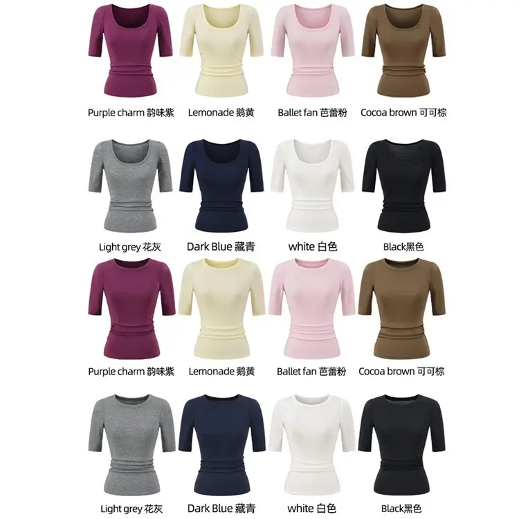Women's Lightweight Tencel Knit Sports Outerwear - 3/4 Sleeve, U-Neckline, Ruched Waist, Slim Fit, Smooth Soft Basic Minimalist Top for Everyday Wear, All Seasons, Blush Pink, White U-Neck, Breathable, Layering, Knitting