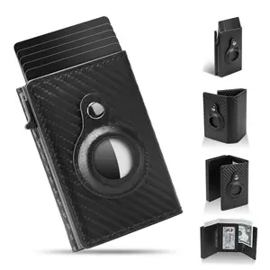 Mens Smart Wallet Card Holder Leather Slim Minimalist 9-14 Card Capacity ID Window Cash Slot Gift for Husband Valentine's Day